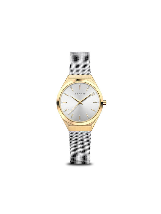 Bering Time Ultra Slim Uhr mit Silber Metallarm...