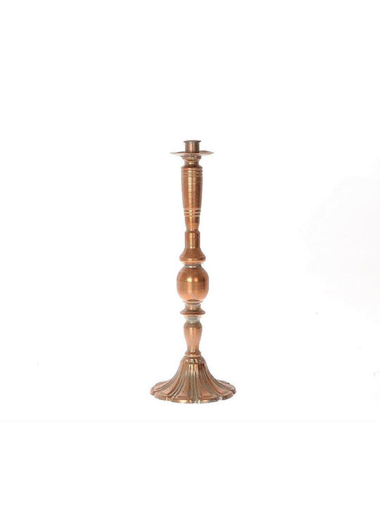 Atmosphera Candle Holder Metal Gold 15x15x44cm 1pcs