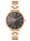 Nine West Ceas Dama 34mm Baterie Cu Brățară Metalică Roz Aurie