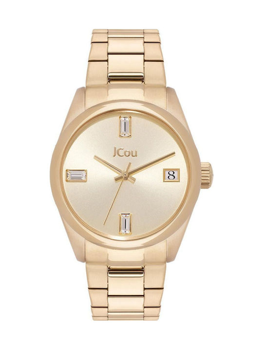 Jcou Emerald II Women's Watch with Gold Metal Bracelet