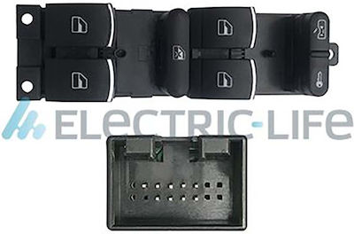 Electric Life ElectricLife Auto Fenster Schalter für Seat Leon / Toledo Volkswagen Golf / Passat 1999-2005 9pin Schwarz