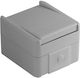 TEM Waterproof Wall-Mounted Single Switch with White Frame