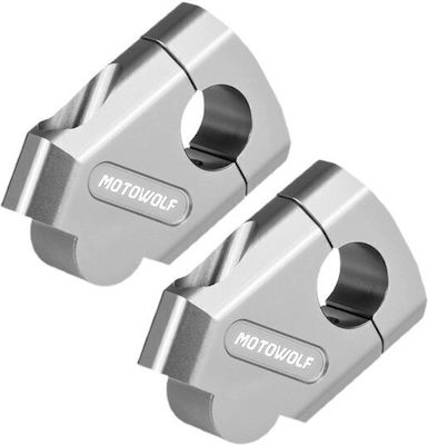 Motowolf 3517MDL Handlebar Spacers 22mm Silver