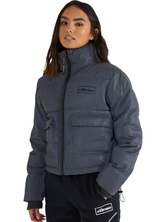 Seline Kurz Damen Puffer Jacke für Winter Schwarz