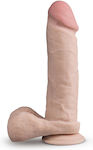 Dr. Skin Plus Thick Posable Ρεαλιστικό Dildo με Όρχεις και Βεντούζα Vanilla 23cm