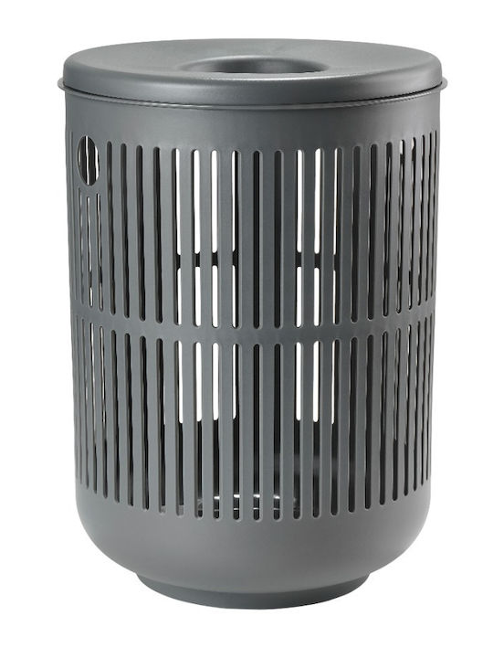 Zone Denmark -1 Laundry Basket Plastic with Cap 40x40x54cm Gray
