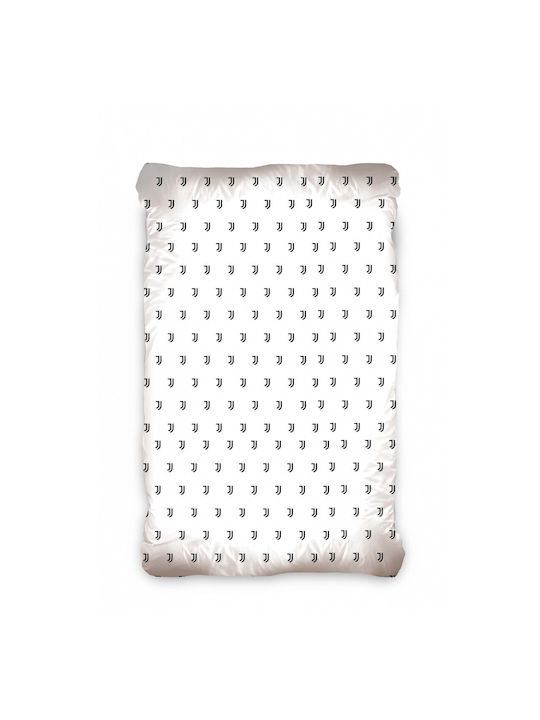Carbotex Sheet Single with Elastic Band Cotton Juventus White 90x200cm