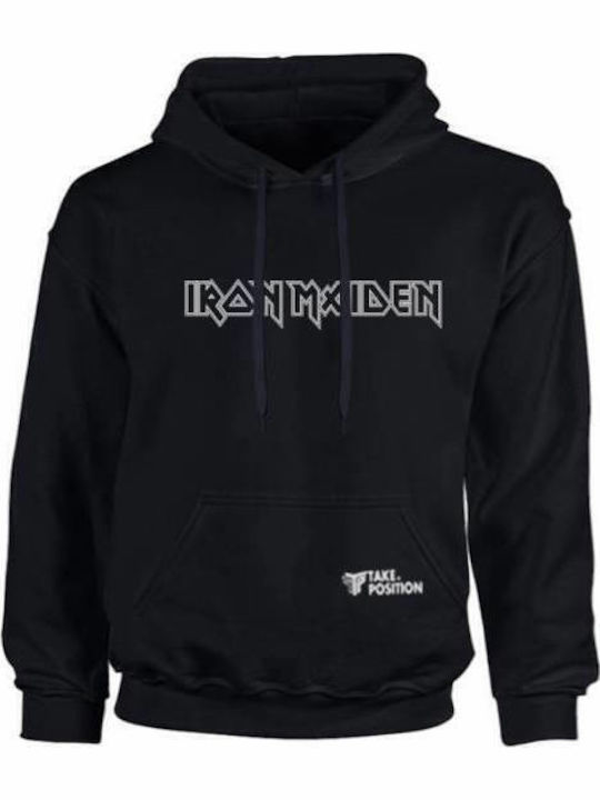 Kids Sweatshirt with Hood and Pockets Black Iron Maiden