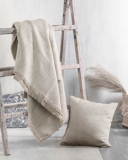 Rythmos Essie Four-Seater Sofa Throw 2 Sides Chenille 180x330cm Beige
