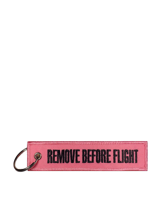 Μπρελόκ Remove Before Flight Υφασμάτινο Ροζ