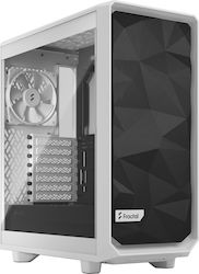 Fractal Design Meshify 2 Compact Lite Gaming Midi-Turm Computergehäuse White TG Clear Tint