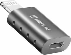 Swissten Converter Lightning male to USB-C female Silver (SW55500400)