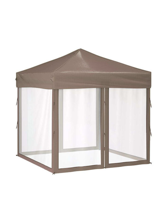 vidaXL Πτυσσόμενο Κιόσκι Κήπου Taupe 2x2m
