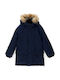 Kids Coat Parka Long Hooded Blue