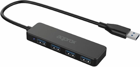 Approx Hub 4 Θυρών USB 3.0 με σύνδεση USB-A