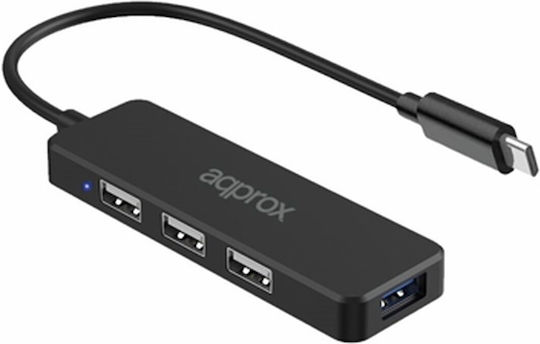 Approx USB-Hub 4 Anschlüsse USB 3.2 mit USB-C Anschluss