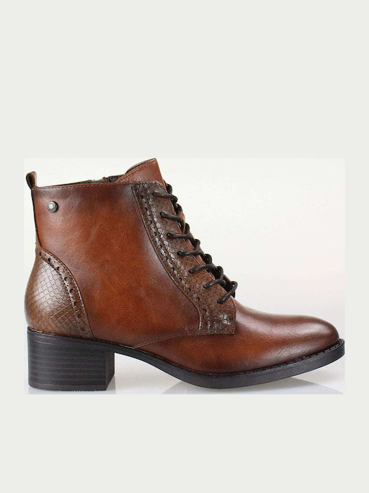 Leather Women's Ankle Boots Brown