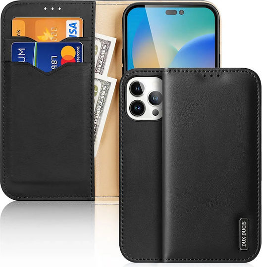 Dux Ducis Hivo Wallet Δερμάτινο Μαύρο (iPhone 14 Pro Max)