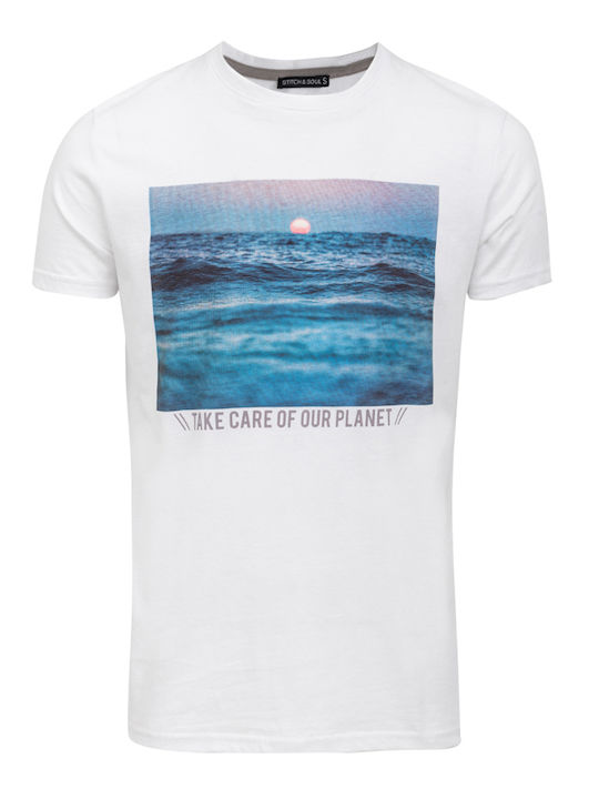 Stitch & Soul T-shirt Λευκό