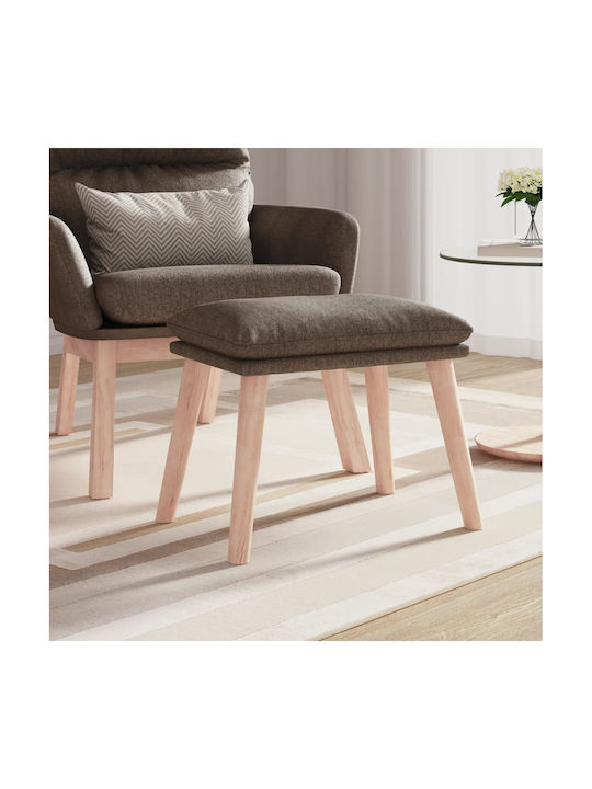 Υποπόδιο Επενδυμένο με Ύφασμα Taupe 45x29.5x39εκ.