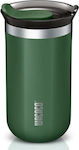 Wacaco Octaroma Grande Travel Mug Glas Thermosflasche Rostfreier Stahl BPA-frei Pomona Green 430ml mit Mundstück