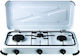 Gasmaster BG03BM Countertop Burner Flüssiggas Double Weiß