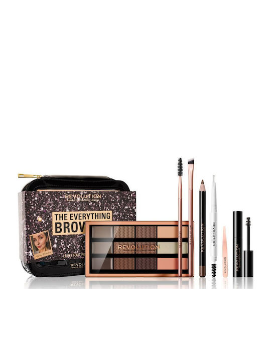Revolution Beauty The Everything Σετ Μακιγιάζ για τα Φρύδια με Νεσεσέρ 8τμχ