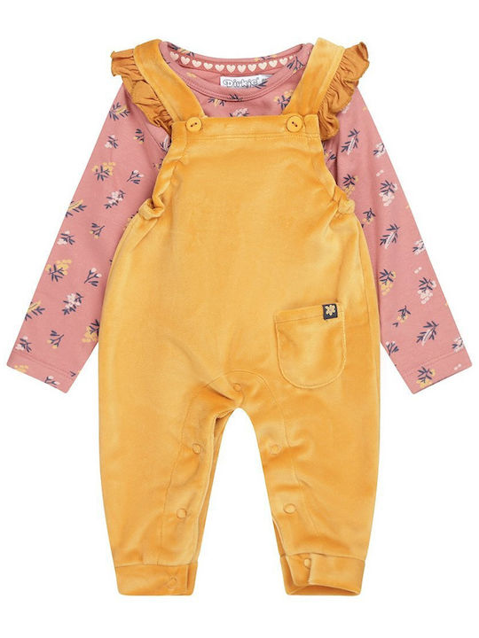 Dirkje Kids Set with Pants Winter 2pcs Yellow