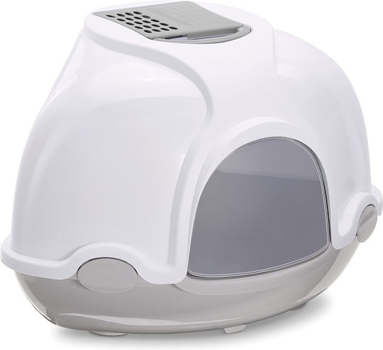 Imac Ginger Τουαλέτα Γάτας Κλειστή Γωνιακή Γκρι Μ52 x Π52 x Υ44.5cm