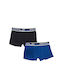 0112951 Herren Boxershorts Black/Atlantic 2Packung