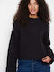 Funky Buddha Women's Long Sleeve Sweater Black