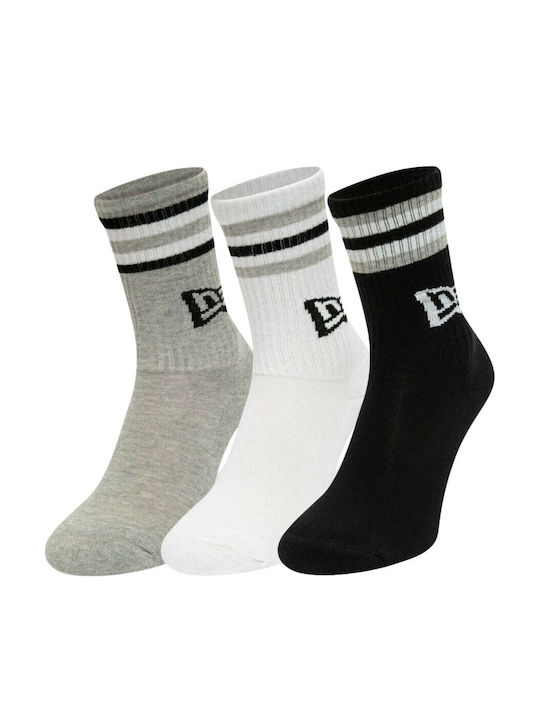 New Era Ανδρικές Κάλτσες Λευκό / Γκρι / Μαύρο 3Pack