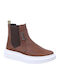 Ghete Dama Chelsea De Piele Tabac Maro