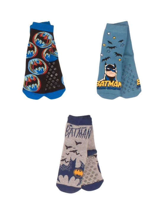Disney Non-slip Kids' Long Socks Batman Multicolored 3 Pairs