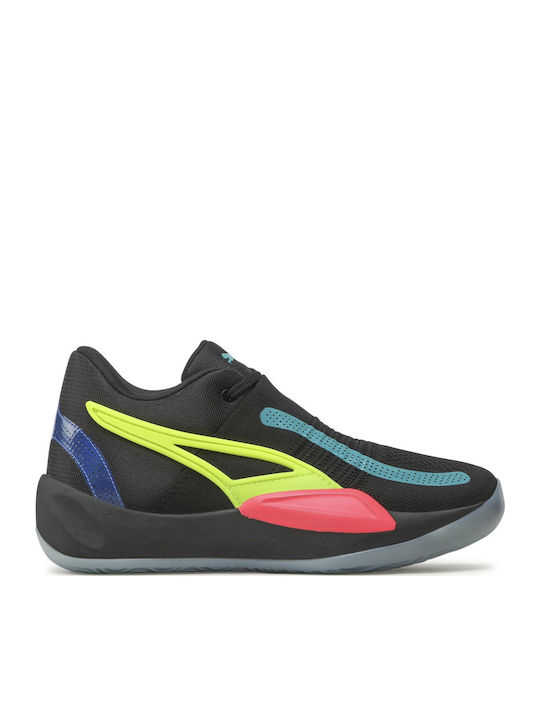 PUMA Rise Nitro Χαμηλά Μπασκετικά Παπούτσια Bla...