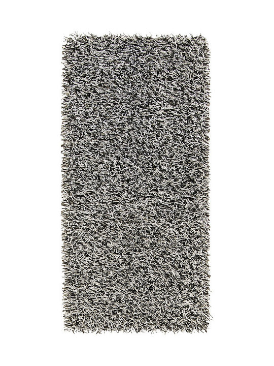 Koulis Carpets Zenia Handmade Anti-slip Rug Rectangular Shaggy Grey / Black