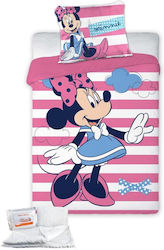 Dimcol Baby Crib Bedding Set Disney Minnie 580 4pcs Fuchsia