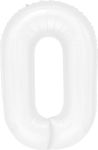 Foil Balloon White 100cm - Number 0