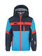 Kids' Sports Jacket Short with Hood Blue Ponte-Jb