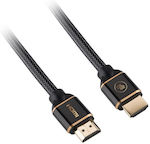 GoGEN HDMI 2.0 Geflochten Kabel HDMI-Stecker - HDMI-Stecker 3m Schwarz