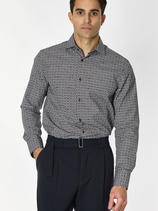 Long-sleeved Cotton Shirt Gray