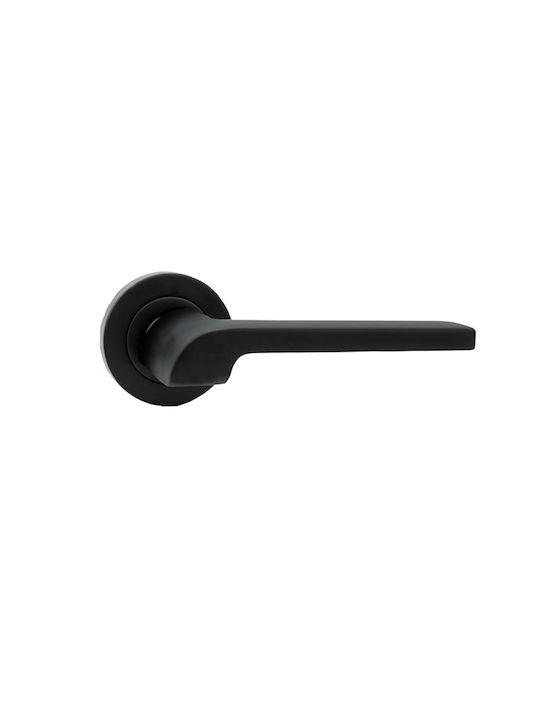 Rosetta Knob R33 135mm x 55mm Black matt piece Left for Front Door