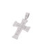 Men's White Gold Cross 14K