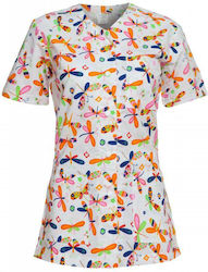 bwell Carina Women's Multicolour Medical Blouse Cotton and Polyester
