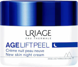 Uriage Age Lift Peel Αnti-aging & Blemishes Night Cream Suitable for All Skin Types with Hyaluronic Acid 50ml