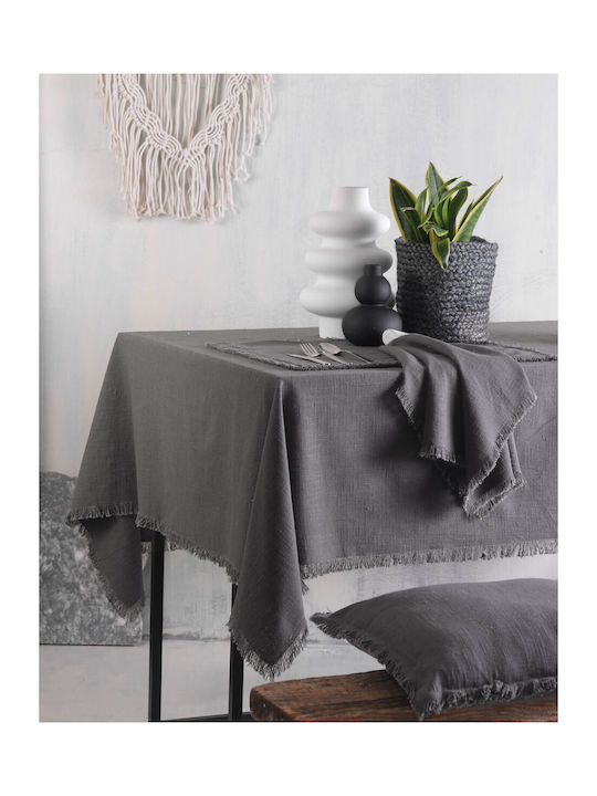 Rythmos Tablecloth Cotton Merit Gray 170x270cm