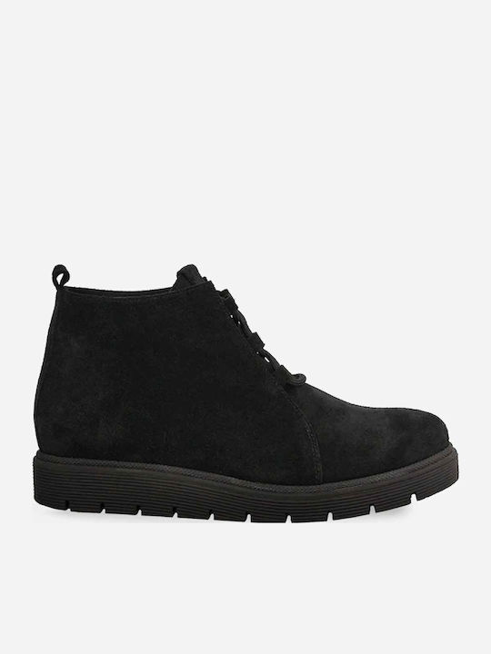 Leather Women's Ankle Boots Black