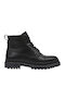 Martin Street Leather Black Boots