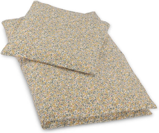 Konges Slojd Baby Bettbezug Set mit Kissenbezug Jardin de Fleurs Mehrfarbig 100x140cm.