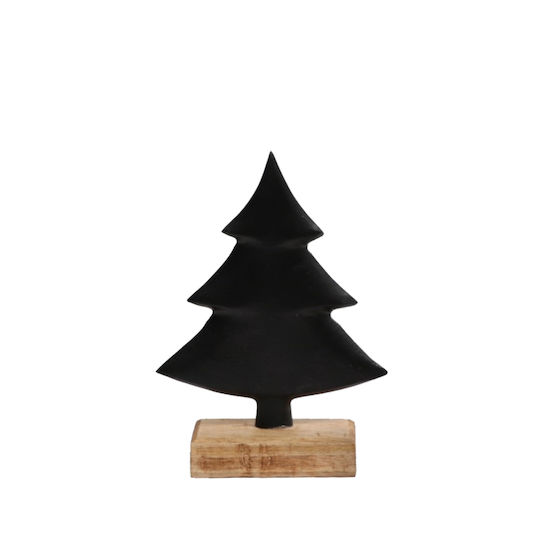 Weihnachtsdekoration Baum Dreieckig 20cm Schwarz 4Stück Pole